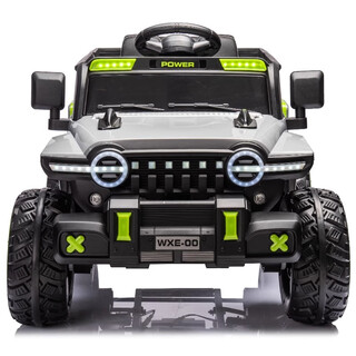 Zhouke tank 500 children's electric vehicle four-wheel off-road vehicle adult two-seater baby remote control parent-child car gray dual-drive remote control + self-driving + 12v4.5a battery + electric drive