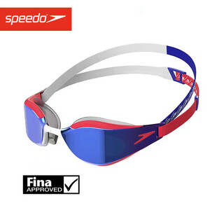 Speedo swimming goggles for men, shark skin series, high-definition waterproof and anti-fog, same style swimming goggles for women as they compete with sun yang, white/dark blue/watermelon, flat light