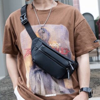 First conception of men's chest bag, waterproof waist bag, casual outdoor sports shoulder crossbody bag, fashionable korean style men's bag, chest bag