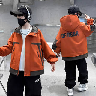 Ciyu children's clothing boys spring jacket spring autumn winter 2025 new jacket big children spring boys spring jacket w8862 orange red 150
