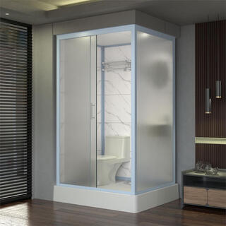 Jomoo's new integrated shower room bathroom integrated toilet mobile integrated bathroom household partition door waterproof toilet 120*100 front door does not include toilet and does not include steam