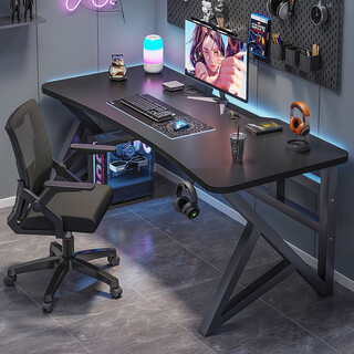 Selected computer desk desktop gaming desk and chair combination desk office home table study table study desk writing table desk and chair set dark night black 140cm# free headphone stand + hub