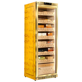 Meijing cigar cabinet mon3800a intelligent horizontal line solid wood constant temperature and humidity cigar cabinet moisturizing cabinet golden spanish cedar wood shelf