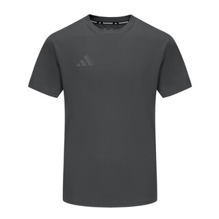 Adidas short-sleeved men's 2025 sports skin-friendly breathable fitness outdoor lightweight quick-drying t-shirt dark gray/light gray xl