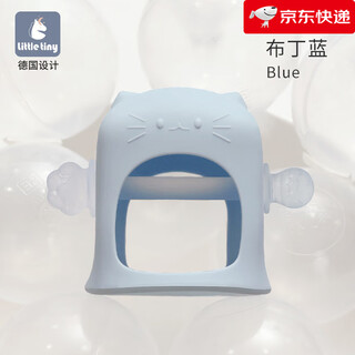 Little tiny teether silicone baby teething stick baby teething stick no dust sticky newborn anti-eating hands pudding blue