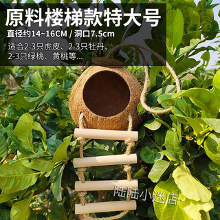 Runhuanian coconut shell bird's nest tiger skin peony xuanfeng wenniao parrot bird's nest pet warm straw extra large raw material ladder style