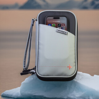 VANLEMN丹麦防盗刷护照包多功能出国旅游留学收纳卡包RFID便携挂脖护照夹 浅灰色【防盗刷防泼水护照包】