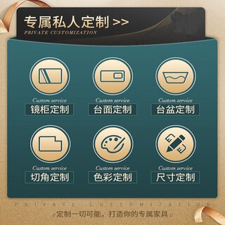 浴百家龙头配件定制定做智能卫浴卫生间浴室柜组合洗脸盆洗手台盆洗漱池 10 浴室柜