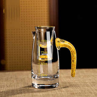 Martigues light luxury gold foil crystal glass white wine glass wine dispenser set small one-cup wine cup gold foil style 1 pot + 1 cup