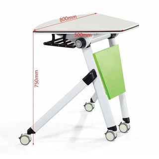 Sentai xiong folding training table and chair combination multi-functional mobile splicing desk office double conference table strip table fan-shaped table single 80*50*75
