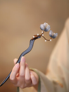 Lie rui hairpin, high-end magnolia flower, classical ball headband, hairpin, women's antique cheongsam accessories, tea clothes, hairpin