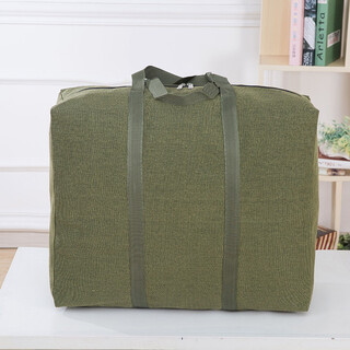 Storage bag canvas portable quilt organizing luggage clothes packing bag moving bag quilt bag extra large army green