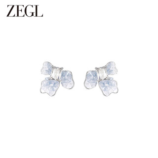 Zegl flower earrings designer female new earrings iris earrings light luxury birthday gift for girlfriend