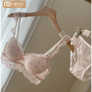 Victoria style wishing fountain girls japanese romantic pure lust lace underwear small breast gathering no wire bra set butterfly style set 75a (165) ab cup