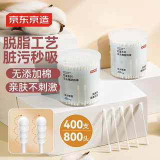 Jing tokyo zaoka yang series double-ended spiral cotton swabs sanitary swabs cotton swabs baby makeup remover makeup cotton swabs 400 pieces