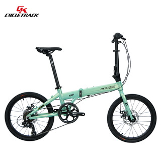Cycletrack ck cycletrack-s8 aluminum alloy folding bicycle leisure mobility bicycle fluorescent green 20 inches
