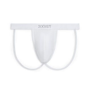 2(x)ist men's thong, breathable stretch fabric, seamless and comfortable sports briefs, large size available, bright white large