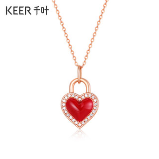 Lie rui jewelry 18k gold diamond inlaid pendant beloved heart burnt blue 3d hard gold valentine's day gift love pendant 18k gold diamond pendant