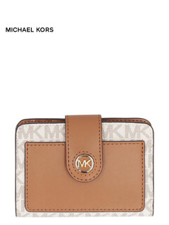 Michael kors luxury women's coated canvas wallet picture color one size