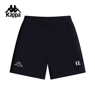 Kappa back-to-back casual sports shorts men's summer 2025 new loose pants retro five-quarter pants black-990 s