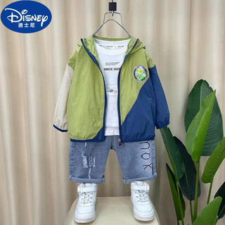 Disney children's clothing boys' summer sun protection jacket 2025 new fashionable baby children's summer thin breathable sun protection jacket green 130 cm