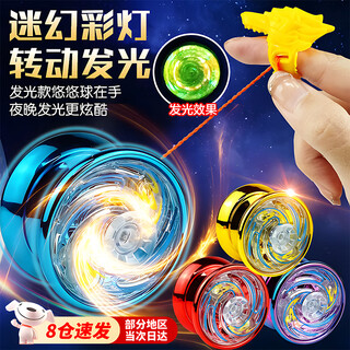 奴风溜溜球儿童发光悠悠球yoyo活睡眠自动回旋男孩玩具uu球入门初学者 紫色溜溜球灯光版