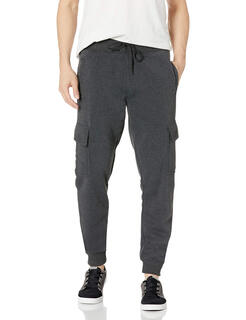 Wt02 men's sports basic fleece jogging pants, various colors, dark gray dark gray large