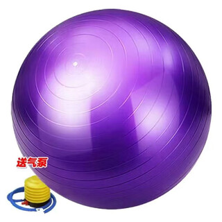 Zailu thickened explosion-proof pilates yoga ball dance children's sensory training pregnant women midwifery ball fitness yoga ball purple upgraded thickened air pump backup air plug air pull 45cm