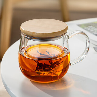 Teahue tea cup glass tea cup tea water separation green tea cup heat-resistant thickened filtered men's and women's office tea ceremony water cup