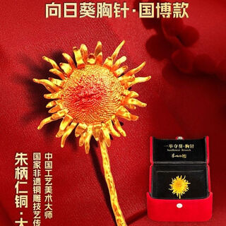 Zhu bingren tong won the first place in the sunflower brooch. the burning sunflower brooch is a college entrance examination graduation season gift.