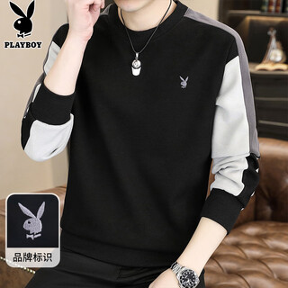 Playboy (playboy) sweatshirt men's jacket men's autumn and winter long-sleeved t-shirt men's sports and leisure trend bottoming shirt to wear clothes