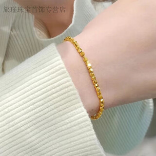 Peerless love old phoenix old phoenix gold new 24k transfer bead bracelet 999 pure gold broken gold power rope bracelet women's small square