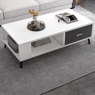Yameile coffee table for living room, modern and simple, small household double-layer storage with drawer coffee table table