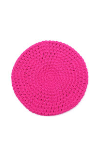 Kate spade new york women's crochet ribbed beret marker pink one size