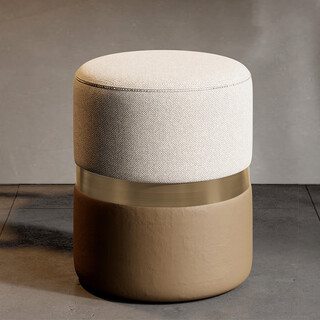Southern home high-end light luxury makeup stool simple modern manicure makeup chair home bedroom dressing table stool guest round champagne gold
