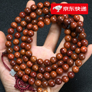 胖东来同款缅甸黄花梨手串瘤疤草花瘿子紫檀木檀香108颗手链 10mm×108颗