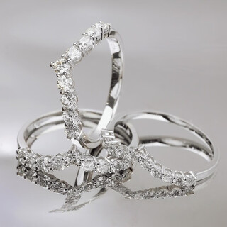 Peninsula bear deep v-shaped 18k gold natural diamond ring row ring stacked rhombus women's ring platinum single band v-shaped bar ring 18k white 45 points natural diamond diamond color fg 18k white no. 12