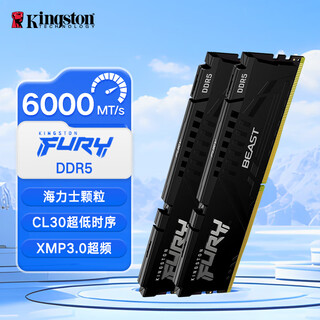 Kingston fury 32gb (16g 2) set ddr5 6000 desktop memory stick beast super beast/beast desktop vest strip ddr5 super beast 6000 frequency hynix particles c30 32gb 1 piece