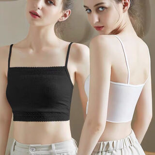 Yunshun lace tube top camisole anti-exposure breast covering underwear women's wrapped breast beautiful back bottoming shirt inside thin summer anti-exposed tube top camisole black xl recommended 95-120jin jin is equal to 0.5 kg