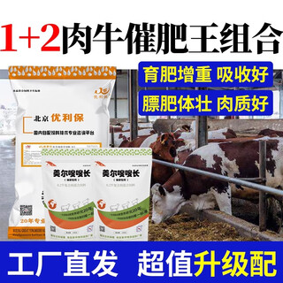 Yingmeier yingmeier fattening cattle premix treasure weight gain king hormone drug concentrated fertilizer beef cattle special feed wholesale 1+2 beef cattle fattening king combination upgrade combination