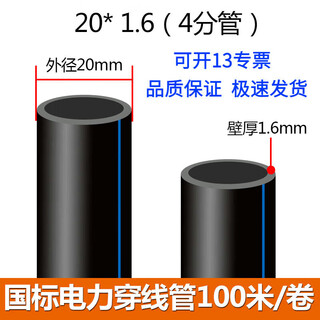 Kangongda pe threading pipe street light power sheathing pipe underground cable optical cable protection 20 25 32 50 110 buried pipe