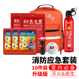 Giant wood fire mask gas mask fire escape filter self-rescue respirator hotel fire protection home fire protection set 10-piece home emergency set