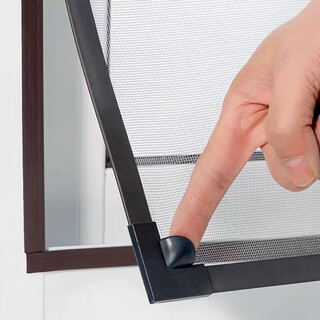 Magnetic window screen, self-installed anti-mosquito screen, home self-adhesive punch-free magnet, simple window invisible screen, four-sided magnetic diamond mesh, gray + gray frame, 50*100cm, free magnetic strip for cutting at will