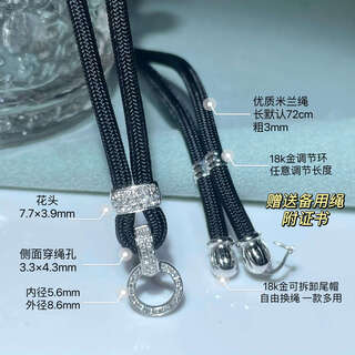 Junpo minghui 18k gold three-row diamond necklace, emerald belt head, adjustable light luxury high-end jewelry, 18k gold and white gold universal buckle full of diamonds + adjustable detachable tail, left and right two-way adjustable length