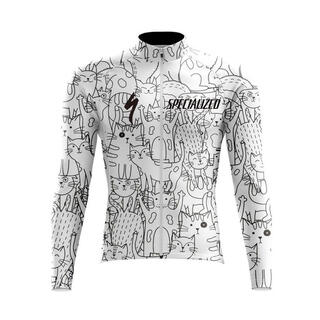 Zailu lightning cycling jersey road bike cycling equipment cycling jersey suit cycling bib pants close-fitting short-sleeved top white long-sleeved xs one-size-fits-all xs