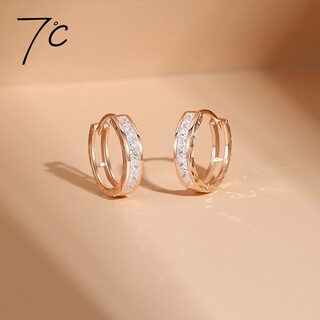 Seven degree s925 silver earrings for women, pure silver rice pattern inlay, t square ear buckle, light luxury earrings, niche design, exquisite