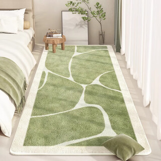 Kaye thickened bedside blanket spring green bedroom imitation cashmere carpet room floor mat light luxury modern simple sofa coffee table blanket fyr-chunfu beautiful scenery 50x140cm