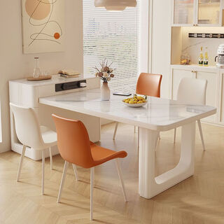 Cream style slate island dining table integrated retractable small apartment high-end home light luxury restaurant center table dining table 1.4-1.7 meters straight socket type island single dining table