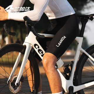 Lampada cycling pants men's spring and summer quick-drying breathable shorts shock-absorbing high-waist professional bicycle road bike simple black xl