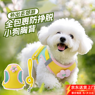 Bo na ling dog and cat leash cute small and medium-sized dog harness vest-style pet harness anti-breakaway full package s recommended 3-6 jin jin equals 0.5 kg